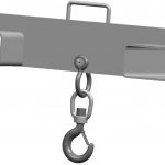 Forklift swivel lifting mounted hoisting hooks